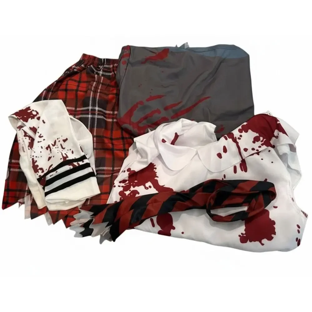 Spooktacular Creations Zombie Schoolgirl Costume Girls Medium 8-10 Halloween NEW